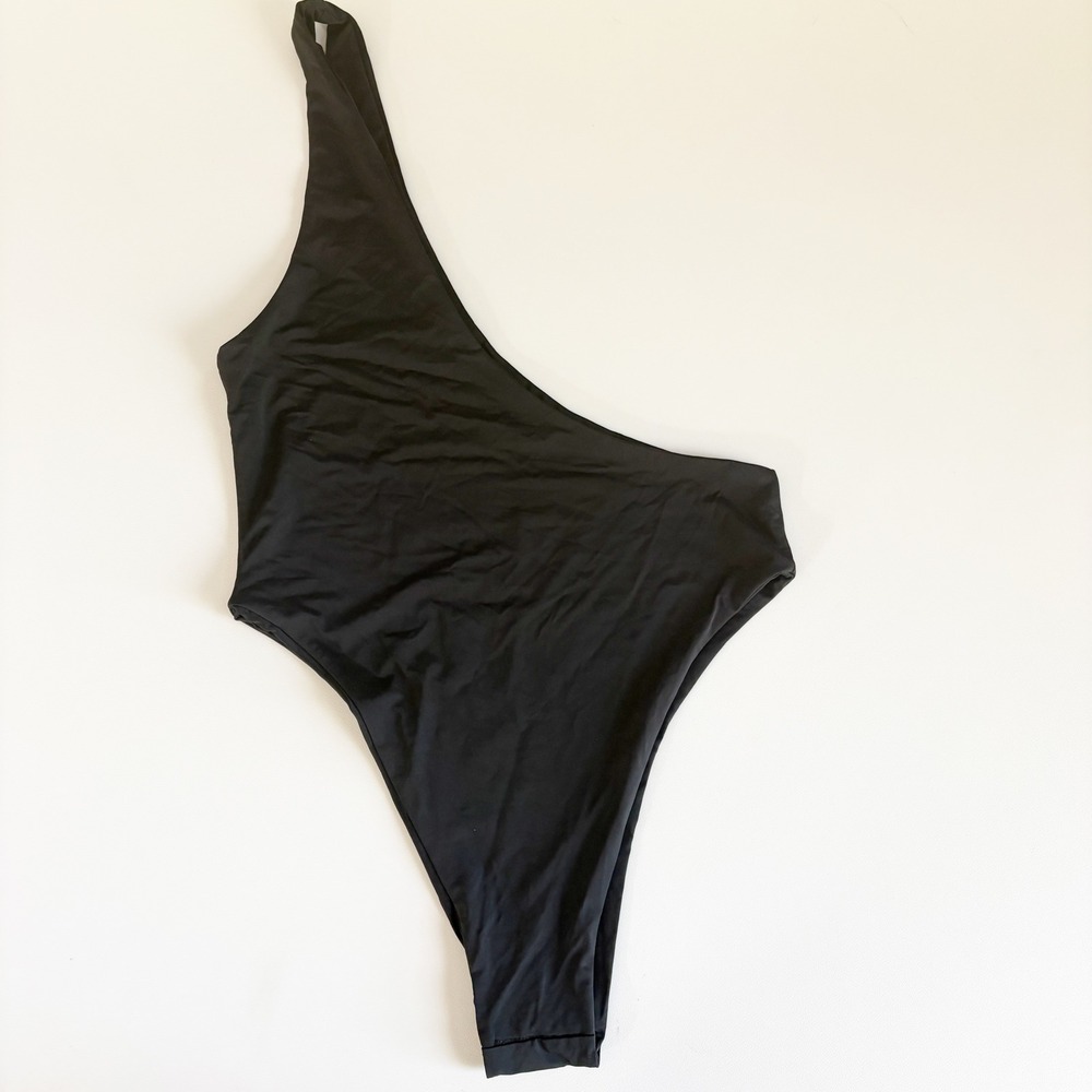 Myra Swim Womens Rhoads One Shoulder High Cut Minimalist One Piece Swimsuit L - Picture 6 of 6